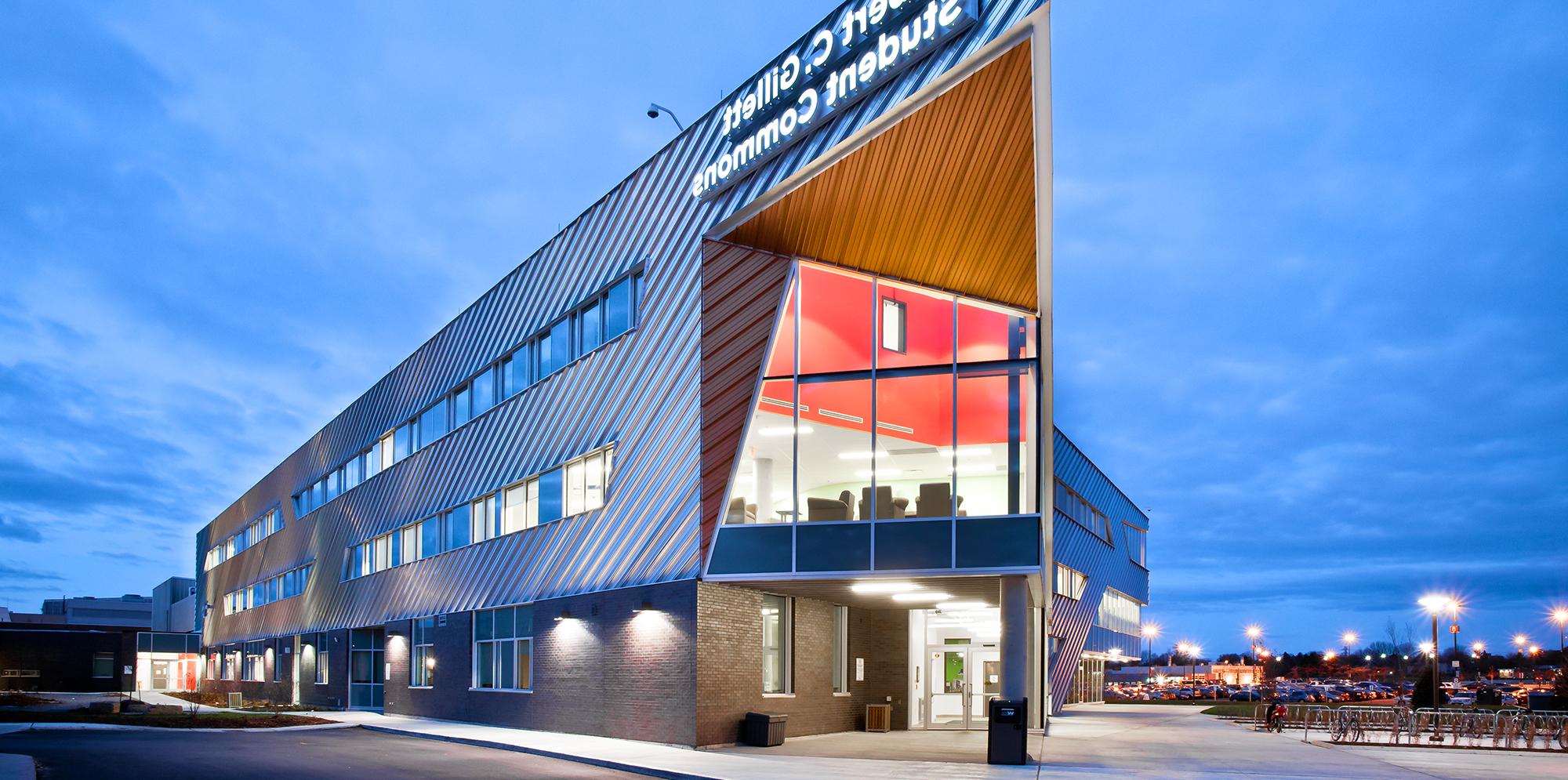 Exterior of Robert C. Gillett Student Commons at Algonquin College